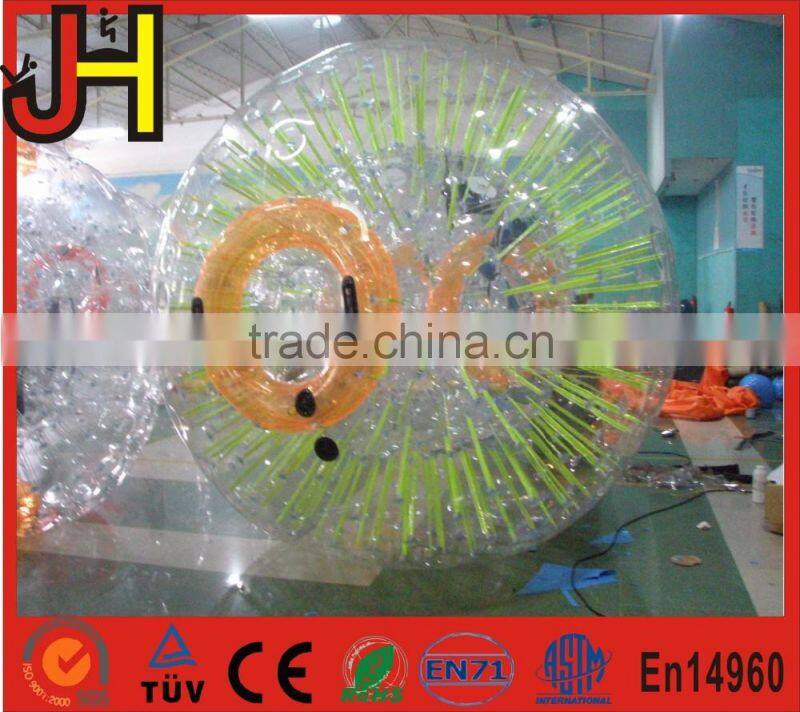 2.8 meter fluorescent zorb ball, inflatable shining zorb ball