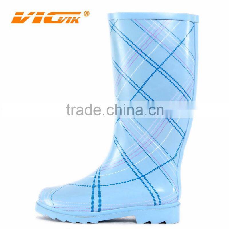 Hot sell blue color rain boots for women