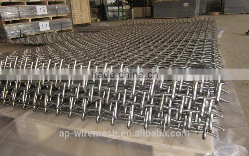 Hot square screening galvanized stainless steel crimped wire mesh (factory)