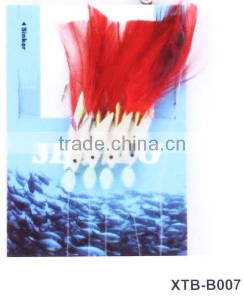 cheap light feather ball before mouth sea rig fishing lures sabiki rigs