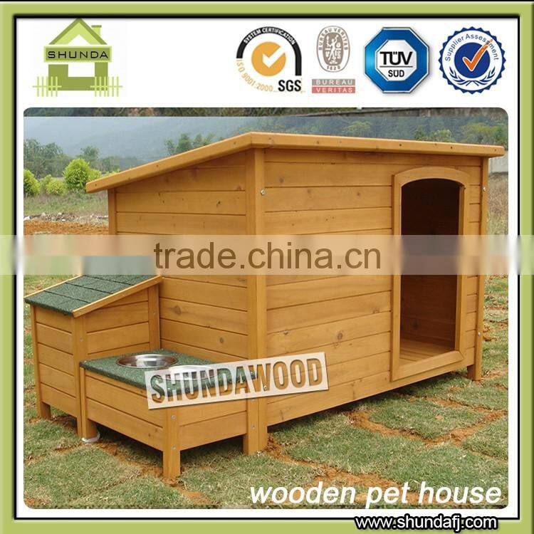 SDD0603 Flat Roof decorative Outdoor Wooden Pet House for Cats Dog