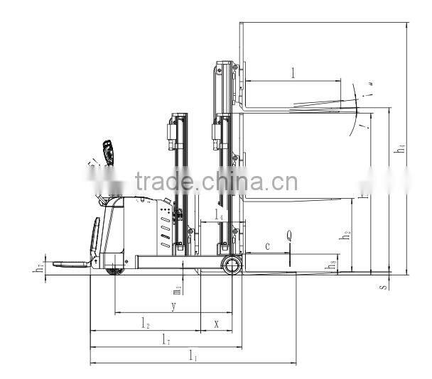 High quality ISO CE Approved 1.2T mast reach full electric stacker forklift