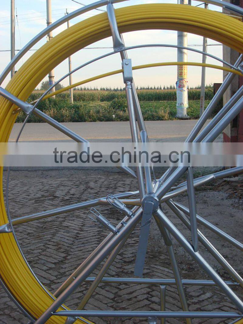 11mm fiberglass duct rodder/flexible fiberglass rod/Portable cable laying tools with wheels