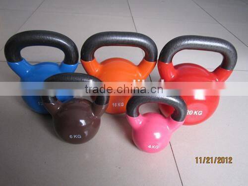 Logo custom color vinyl kettlebell for fitness