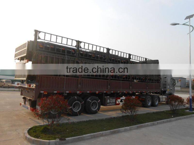 Sino truck Sitong tri-axle stake semi trailer truck trailer