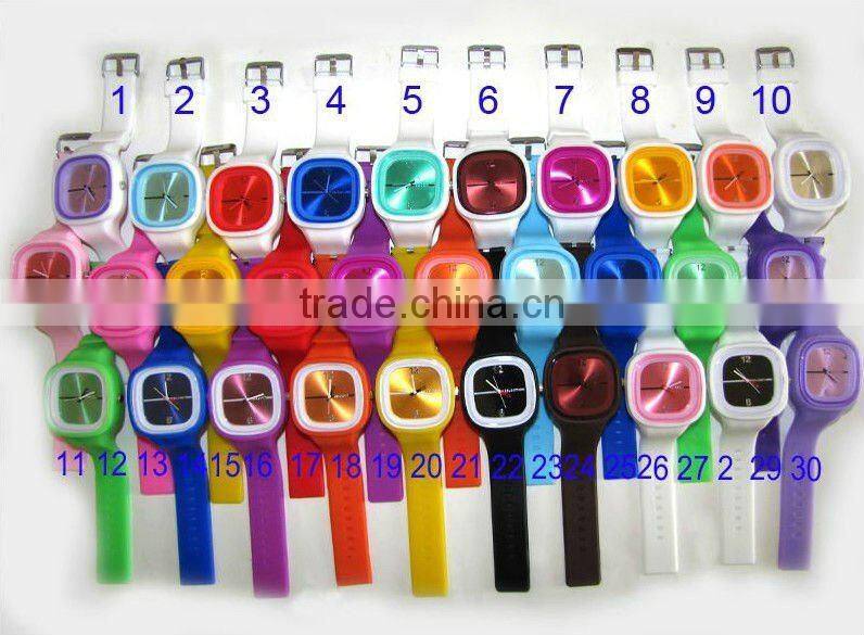 Top Quality Silicone Jelly Watch Japan Movement 3ATM waterproof with Customized logo acceptable CE/ROHS Passed