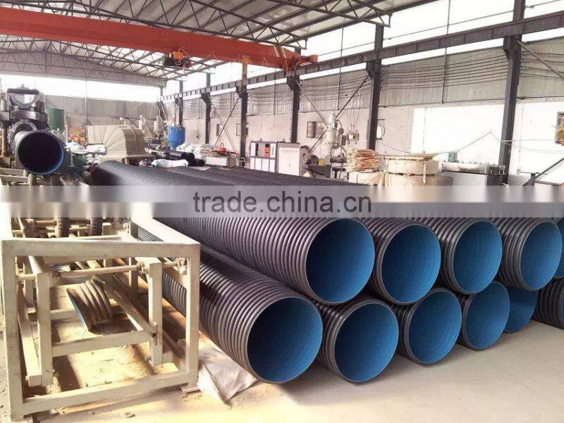 200mm to 800mm grand diameter plastic HDPE double wall corrugated sewer drain pipe