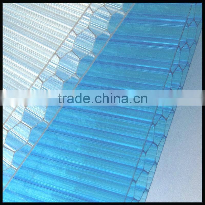 4mm twin wall polycarbonate sheet, hollow pc sheet,pc sheet on sale