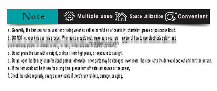 Promotional Products CBRL Auto retractable air hose reel 40ft accept custom color