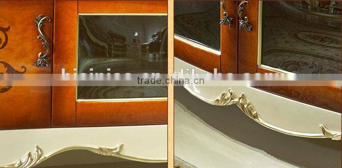 European Fashionable TV Stand, Beautiful Design Wooden TV Cabinet, Palace Living Room TV Stand (BF01-ML049)