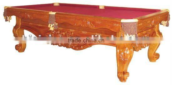 Hand carved classical wooden antique pool table,MOQ:1PCS(B68027)