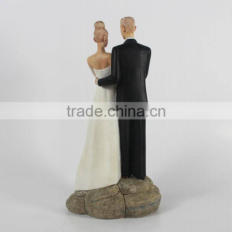 2016 decorate polyresin wedding figurine for wedding souvenir