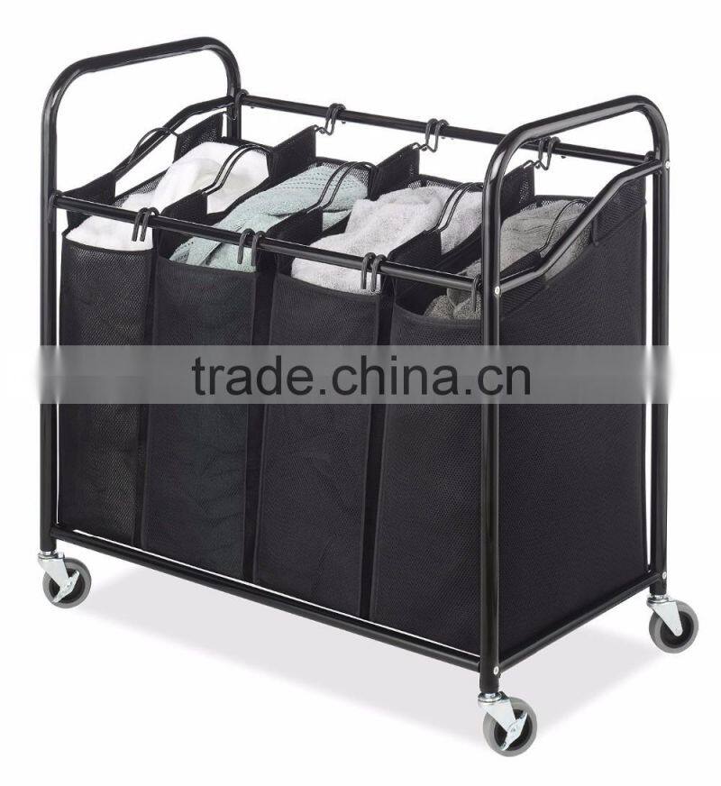 Vivinature chrome plating frame laundry sorter with 4 lift off sorters