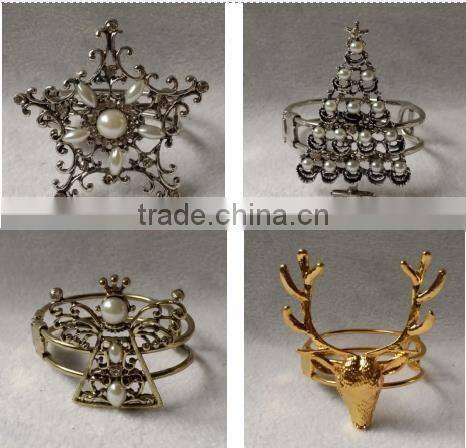 metal alloy snow flake curtain clips ,christmas curtain buckle