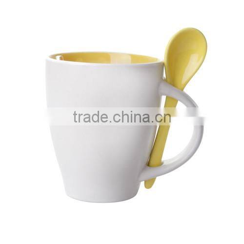 ceramic mug with spoon 300ml