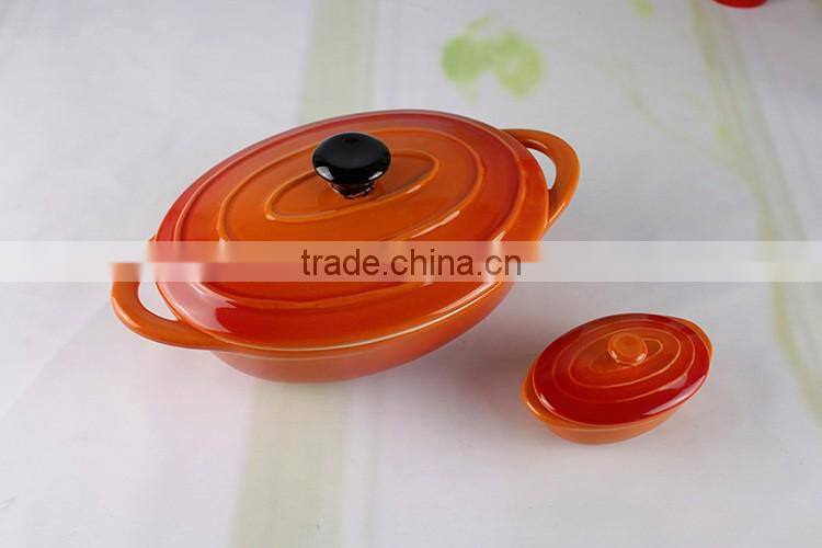 China factory supplier custom design cookware ceramic casserole set