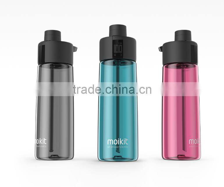 New Accurate Straw Water Bottle, Outdoor Portable Smart Mobile APP Control Intelligent Sports Water Bottle, 700ml Water Bottle