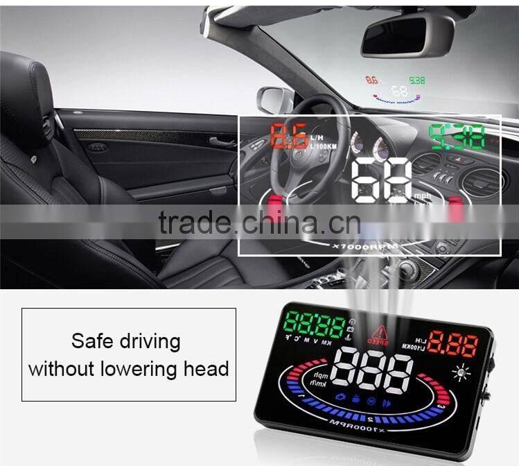 New Wholesale OBD HD Colorful Big Screen Display Universal Head Up Display For Car Cheap Price