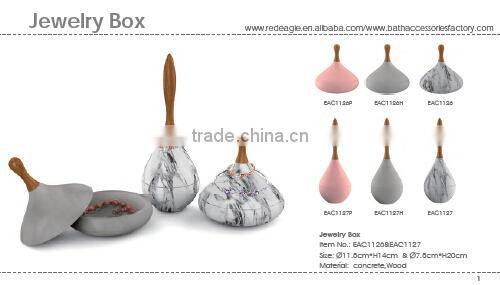 Mini Plain concrete table decoration bare concrete desktop clock