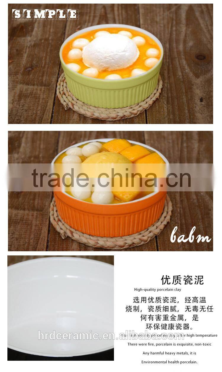 Stocked cheap colorful round shape sceramic noodle bowl
