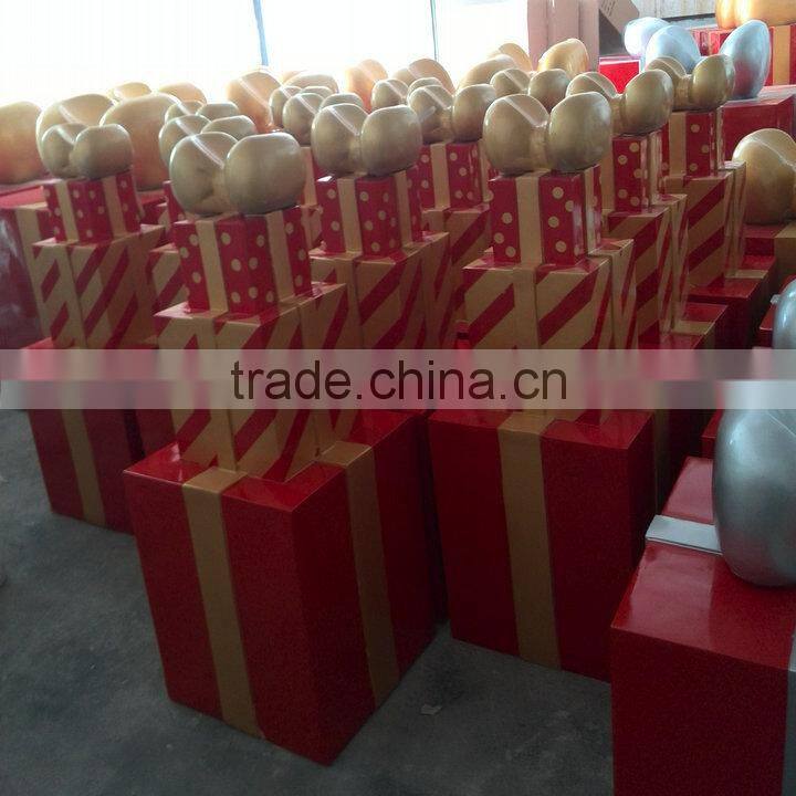 Outdoor or indoor FRP Christmas gift case stack