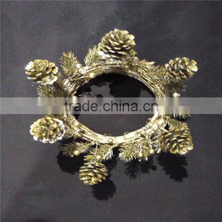 examples of handicrafts christmas candle ring for Christmas decor