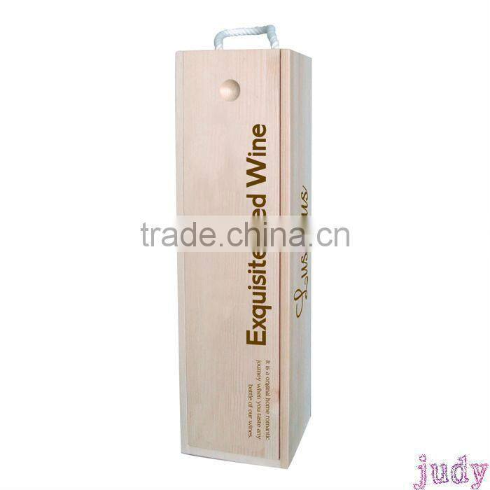 custom solid pine cheap wooden wine boxes wholesale