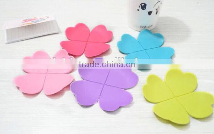 wholesale anti-scalding flower-shaped silicone coaster coffee insulation pad