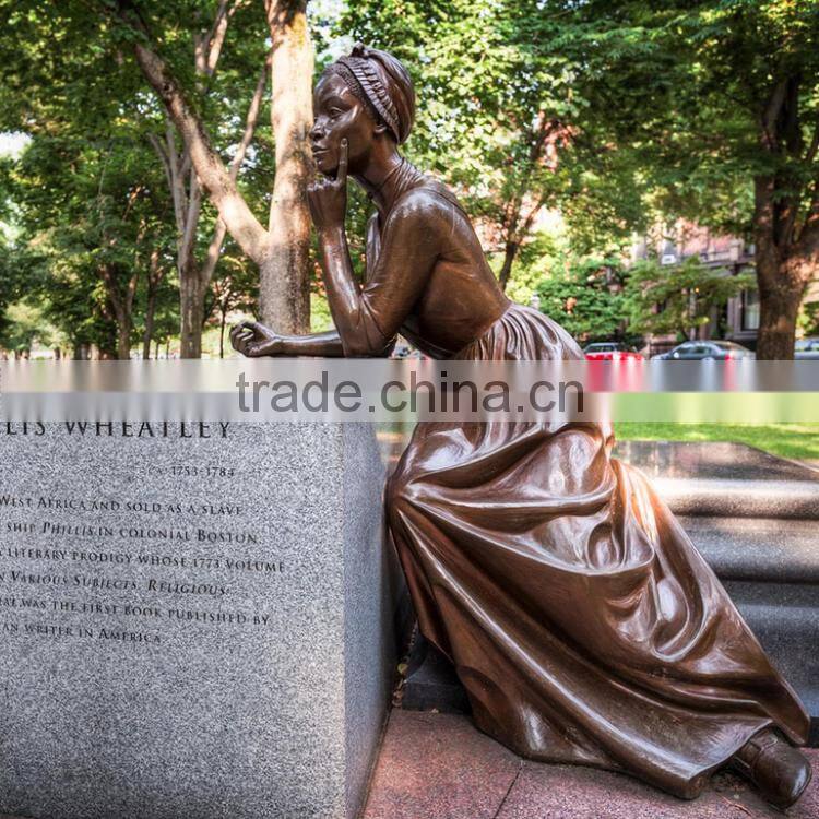 outdoor garden decoration bronze 18 hair sexy short hair nude girl sculpture