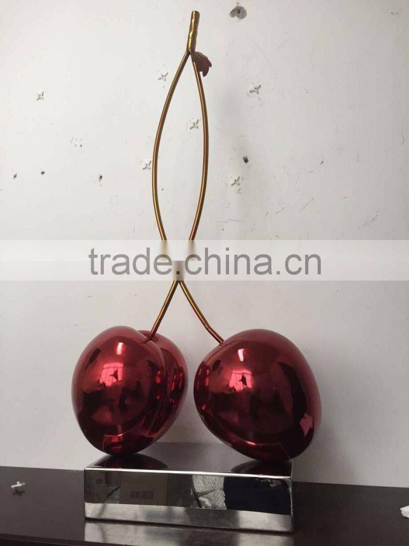 modern famous metal art deco home decoration stainless steel peach