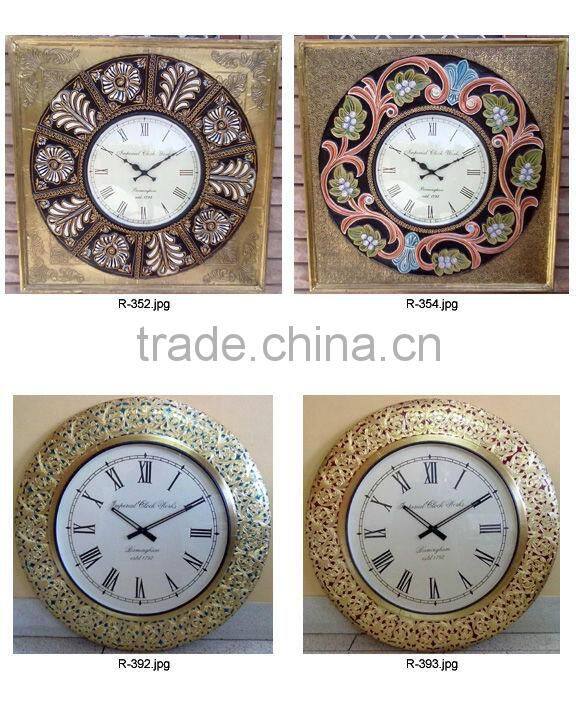 Wooden carving wall clocks