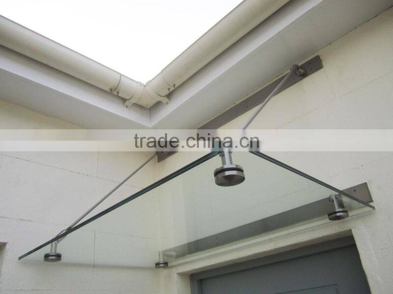 High Quality Stainless Steel Glass Canopy Fittings / Rain Shelter Systems/carport awnings