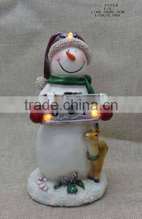 New design resin Christmas snowman ornament wholesale
