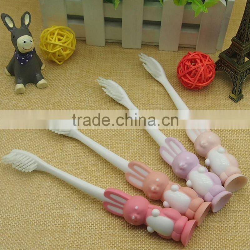 rabbit shape ECO-friendly kids toothbrush falls in popular demand