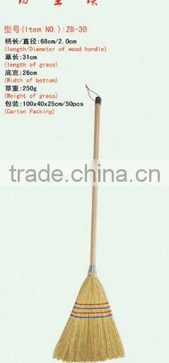 SHORT WOOD HANDLE CORN BROOM