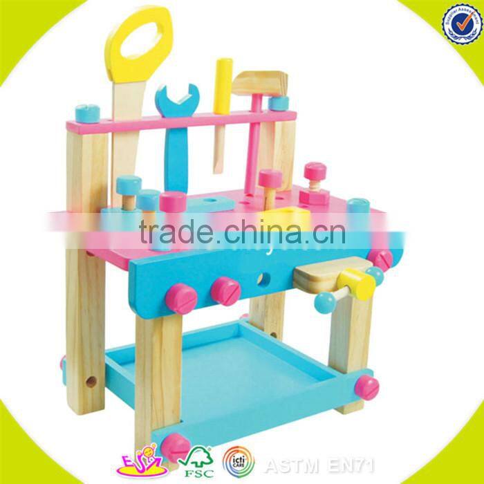 wholesale educational kids wooden assemble tools box toy brain training children wooden assemble tools box toy W03D018