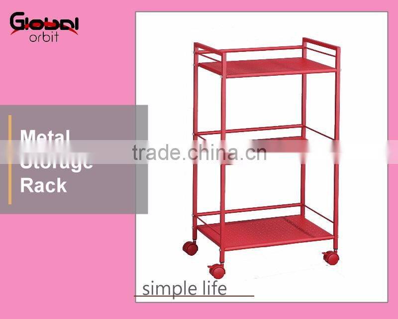 Space saver metal storage shelf with wheels, detachable warehouse storage rack