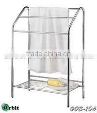 Stainless steel simple style towel rack, bathroom rotate towel hanger