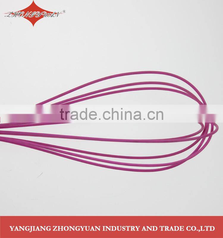 New arrival 12" Silicone coated wires egg whisk with stainless steel handle