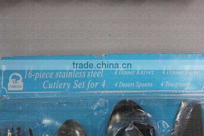 Hot!!!! stainless steel dinnerware set w/coloreful plastic handle