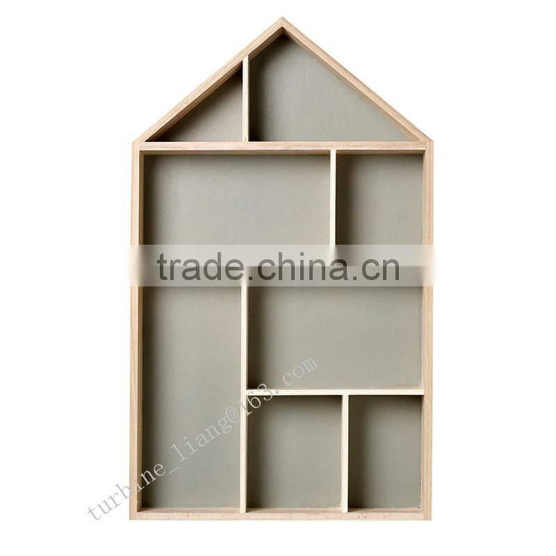 WOODEN HOUSE SHADOW BOXES SET OF 3 pcs