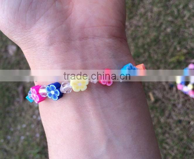 New arrive fashion kids bead bracelets colorful acrylic bracelets