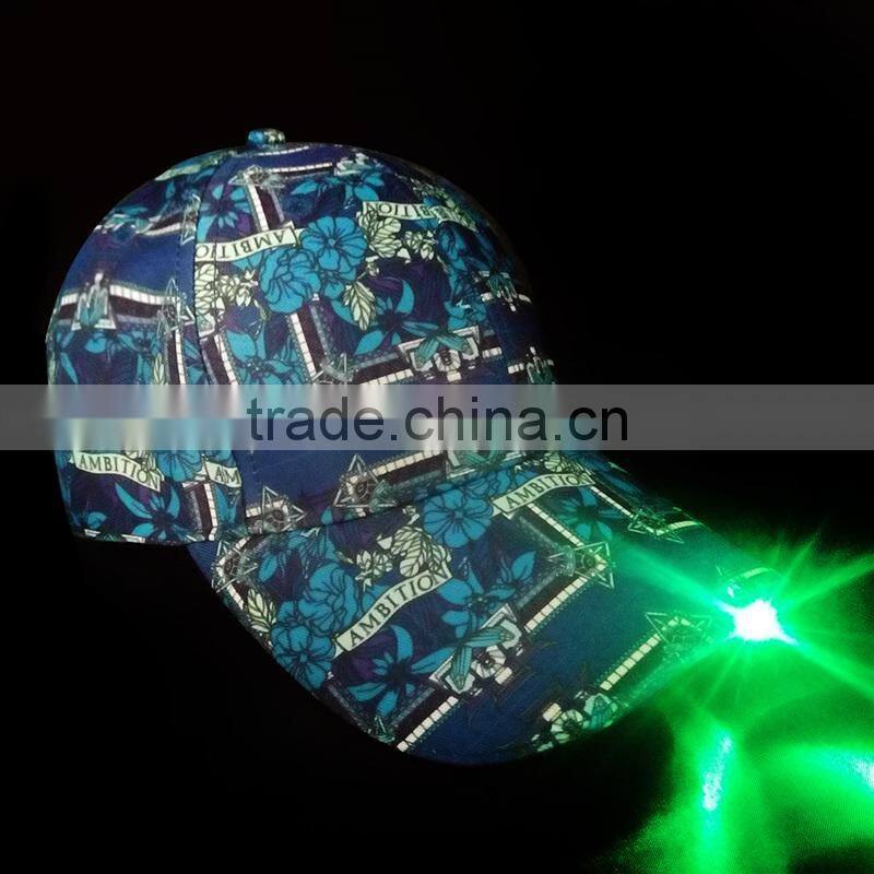 2015 new fashion blank baseball caps with led lights