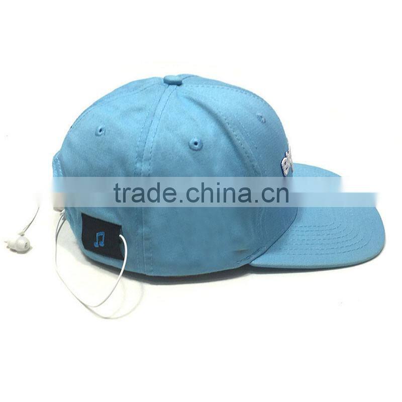 factory custom baseball bluetooth hard hat cap speakers
