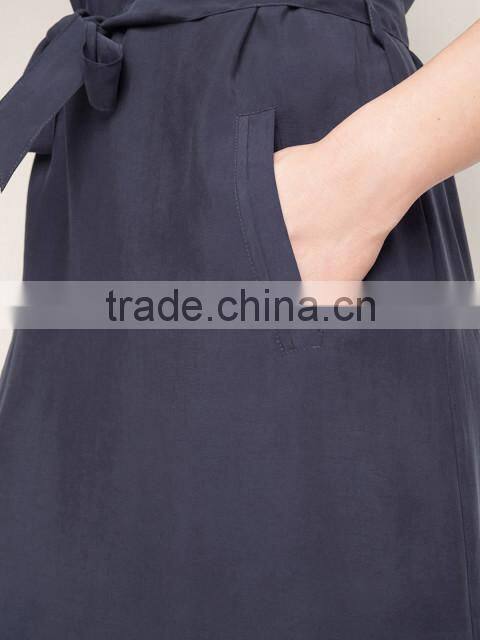 Free shipping the most popular elegant back zip and belt woman shift dress