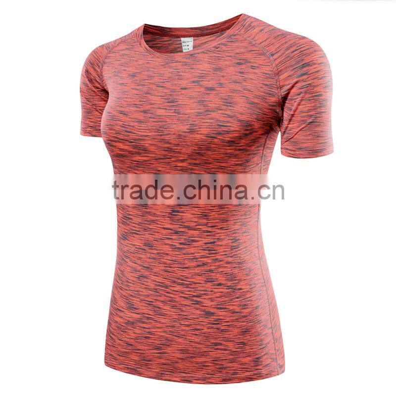 Fashion wholesale fitness apparel womens tights sport yoga t-shirt wear