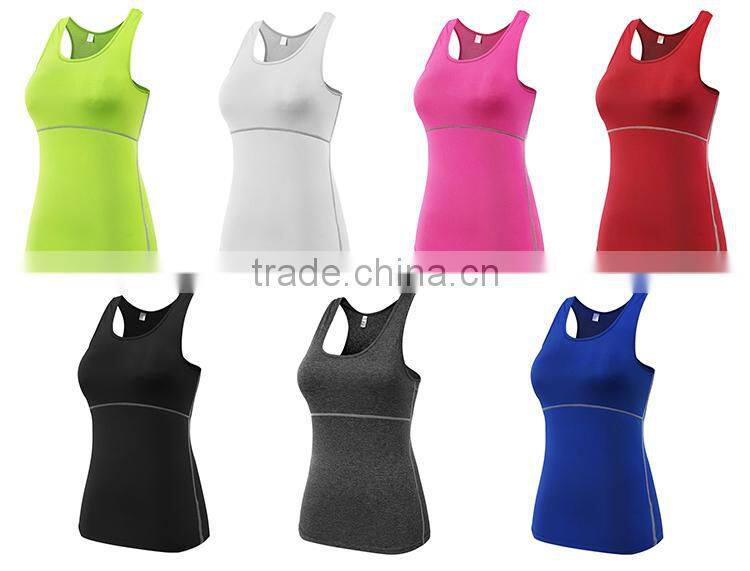 Wholesale quick dry athletic fitness womens workout sport tank tops