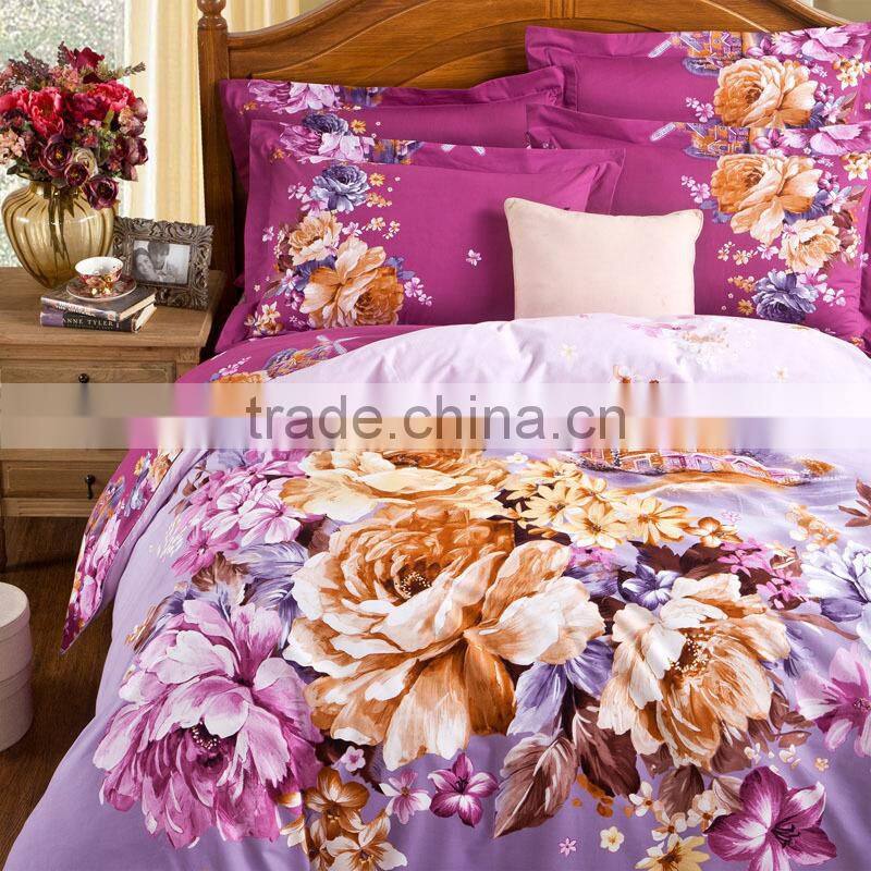 100%cotton 4pcs bedding set for home use