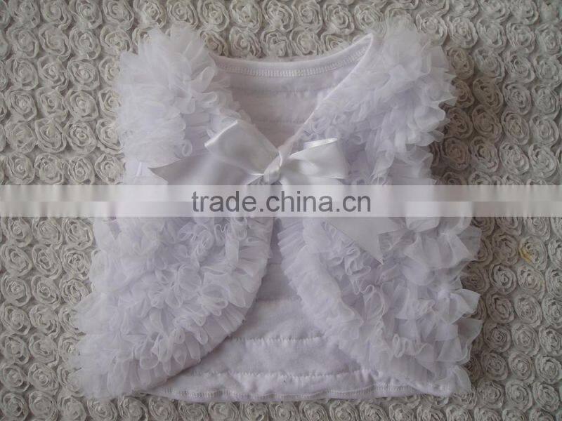 China wholesale light purple chiffon and cotton baby shrug