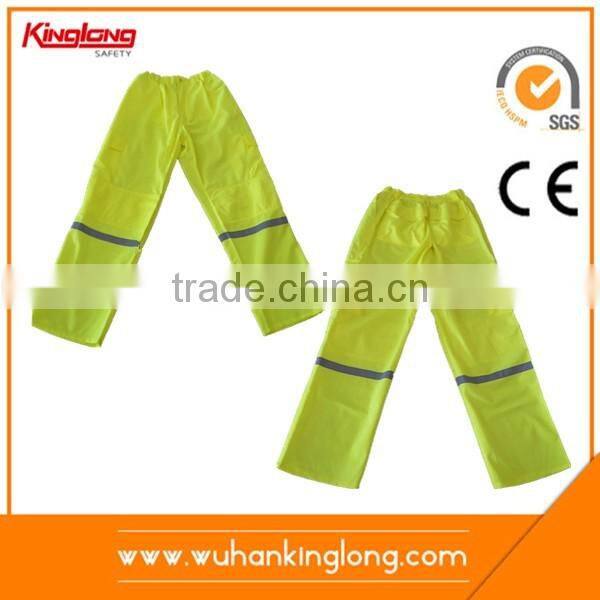 Customized Yellow Mens Cargo Workwear Pants with Reflector